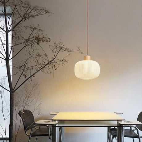 Wood Pendant Lamp Close-Up of LED Source