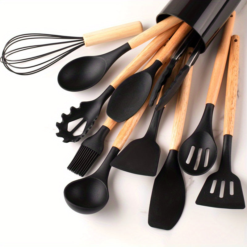 CulinaPro Silicone Cooking Tool Set BPA-free material close-up - OpalDwell