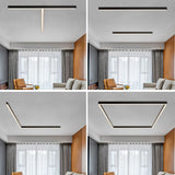 Noirline Black Linear Ceiling Light for bedroom accent - OpalDwell