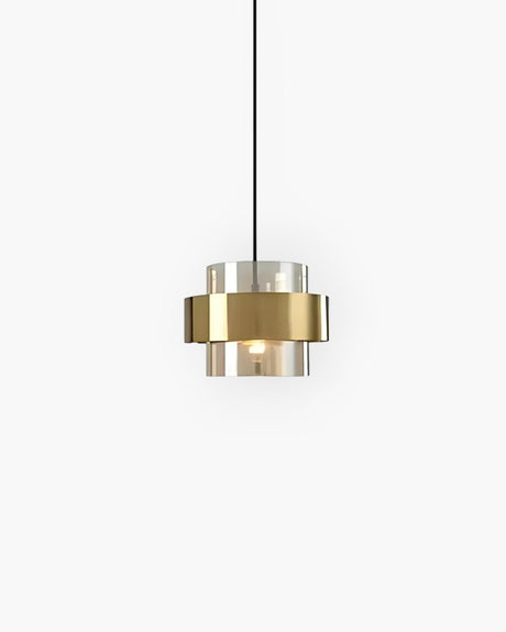 Solara Gold Glass Pendant Light radiant gold shade - OpalDwell