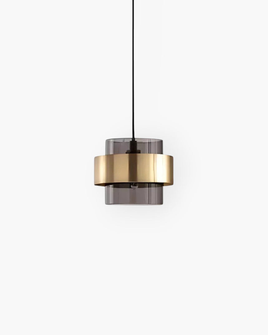 Solara Gold Glass Pendant Light for cozy nook decor - OpalDwell