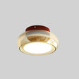 Retro ceiling lamp installed in corridor