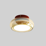 Retro ceiling lamp installed in corridor
