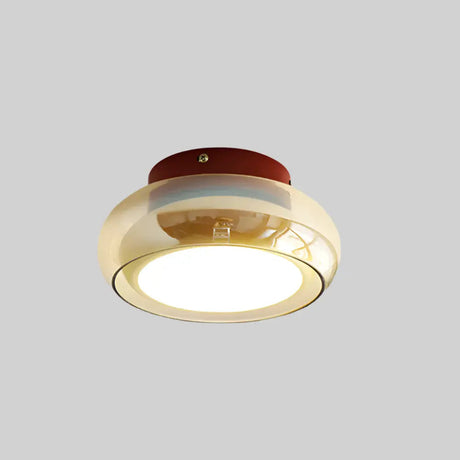 Retro ceiling lamp installed in corridor