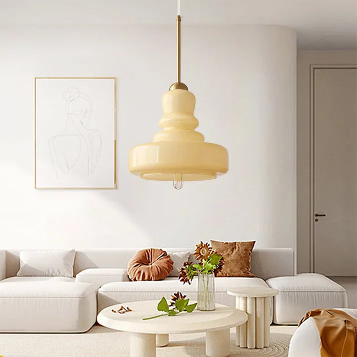 Glass and Metal Pendant Lamp for Contemporary Interiors