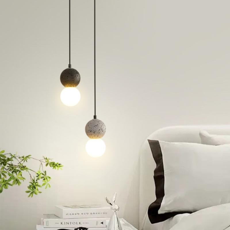 Pendant light close-up glass material detail