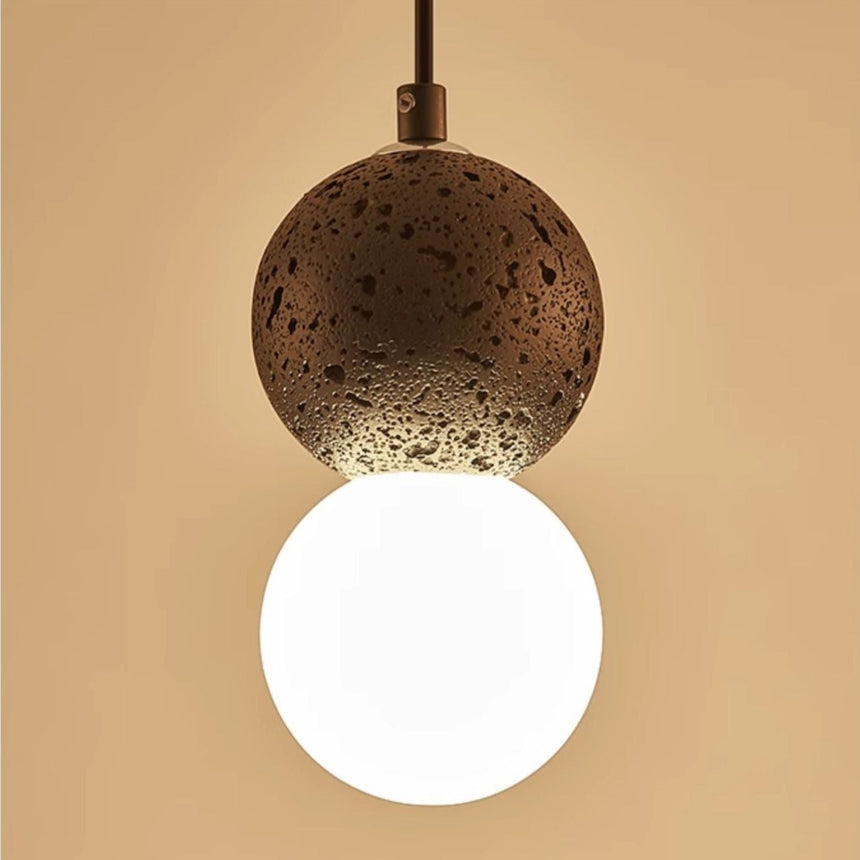 Modern LED hanging lamp with height adjustable design