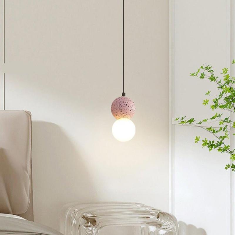 Modern pendant light for compact room spaces