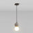 Sleek silhouette glass pendant light alternate view