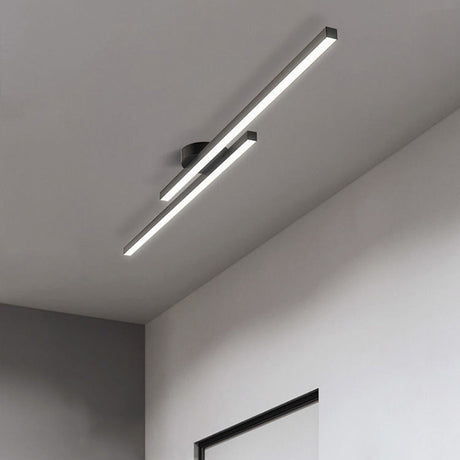 Minimalist LED semi flush light detail
