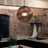 Amber glass pendant light for living room ambient lighting - OpalDwell
