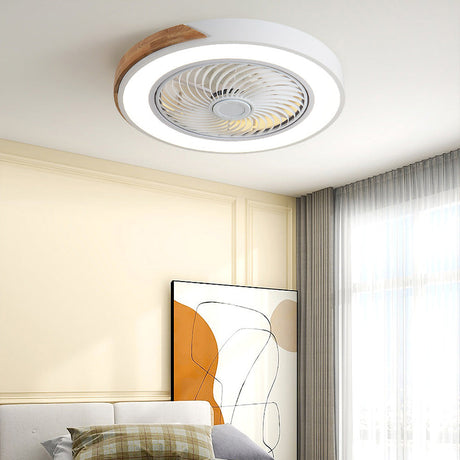 Boreal Timber Fan Natural Wooden Blade Texture - OpalDwell