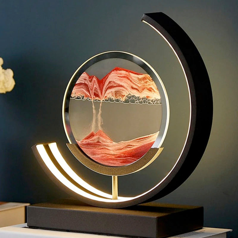 DriftGlass Flowing Sand LED Night Light