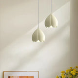 Cream glass hanging lamp for cozy interiors