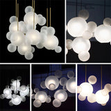 Nordic Snowball Chandelier with Matte Glass Orbs