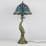 mosaic glass dome shade table lamp for bedroom bedside lighting