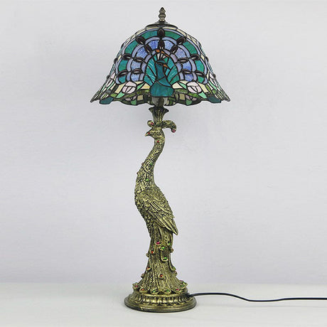 mosaic glass dome shade table lamp for bedroom bedside lighting