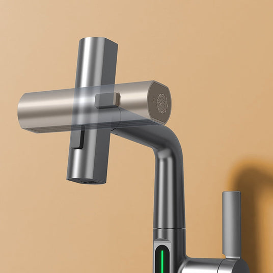 Brass kitchen faucet - pull-out sprayer head