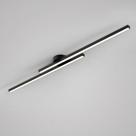 Semi flush ceiling fixture close-up view