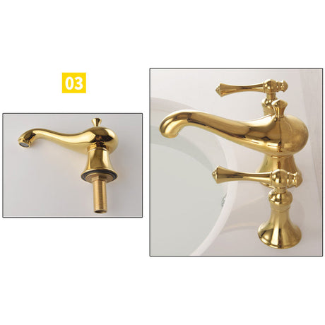 Widespread bathroom faucet installed in a bathroom setting