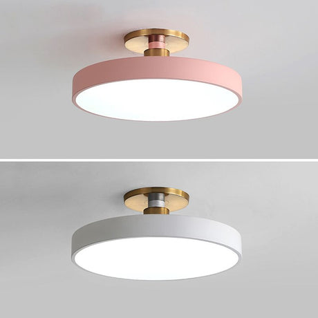 Metal Flush Mount Ceiling Light Slim Round Fixture