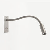 Gold LED wall light mounted for bedroom reading nook