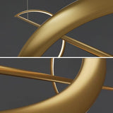 Metal Chandelier Detail of Sleek Finish