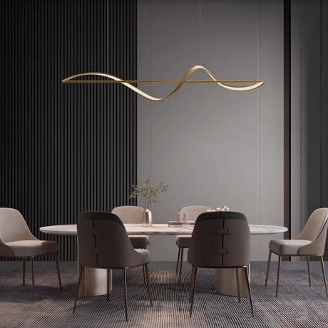Circular Metal Chandelier Close-Up View