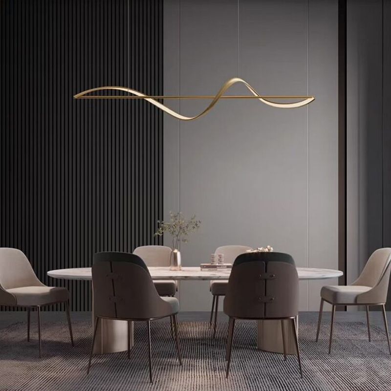 Circular Metal Chandelier Close-Up View