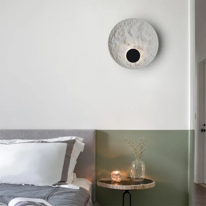 LunaSphere Resin Wall Lamp close-up – sphere design | OroDwell