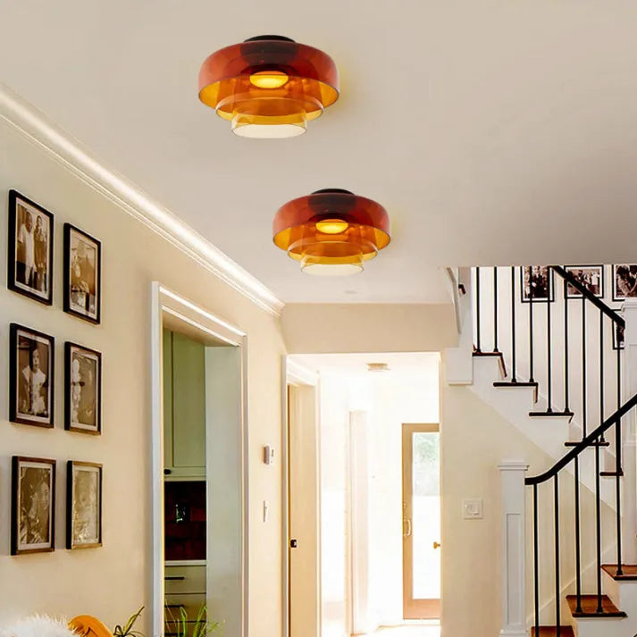 Keiora Nordic Glass Ceiling Lamp | Medieval Charm Lighting