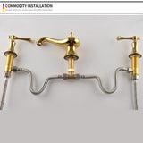 Widespread bathroom faucet for small bathroom spaces