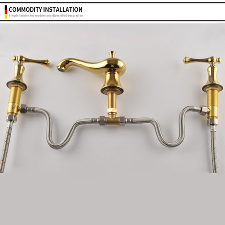 Widespread bathroom faucet for small bathroom spaces