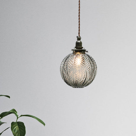 Pendant Light In Glass Globe Finish - OroDwell