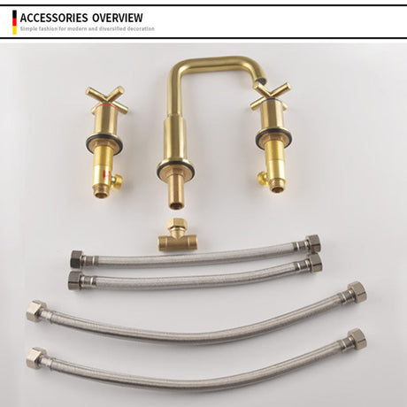 Widespread waterfall faucet - three-hole sink installation