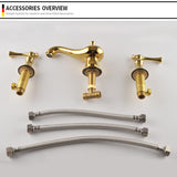 Widespread bathroom faucet with easy installation design