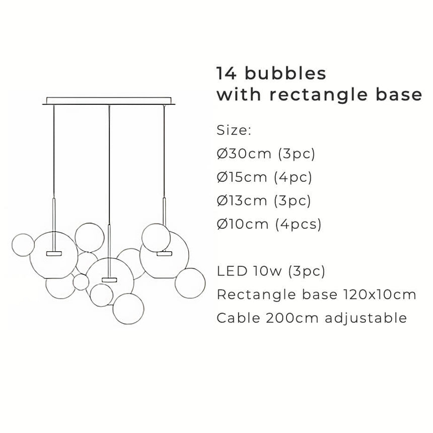 Glass Bulb Chandelier for Bedroom Decor