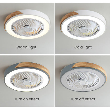 Boreal Timber Fan LED Panel Close-Up View - OpalDwell