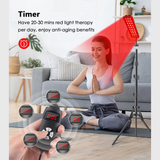 Red Light Floor Lamp Foldable Tripod Stand