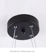 Twisted Asymmetrical Sculptural Chandelier Pendant Light with LED Shadow-Pattern Glow | OroDwell