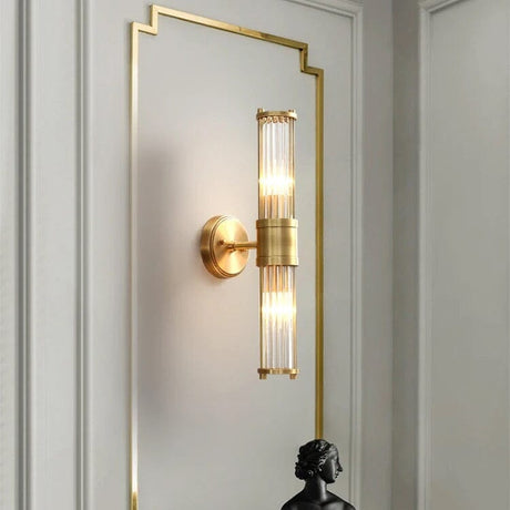 Crystal wall light in bedroom setting