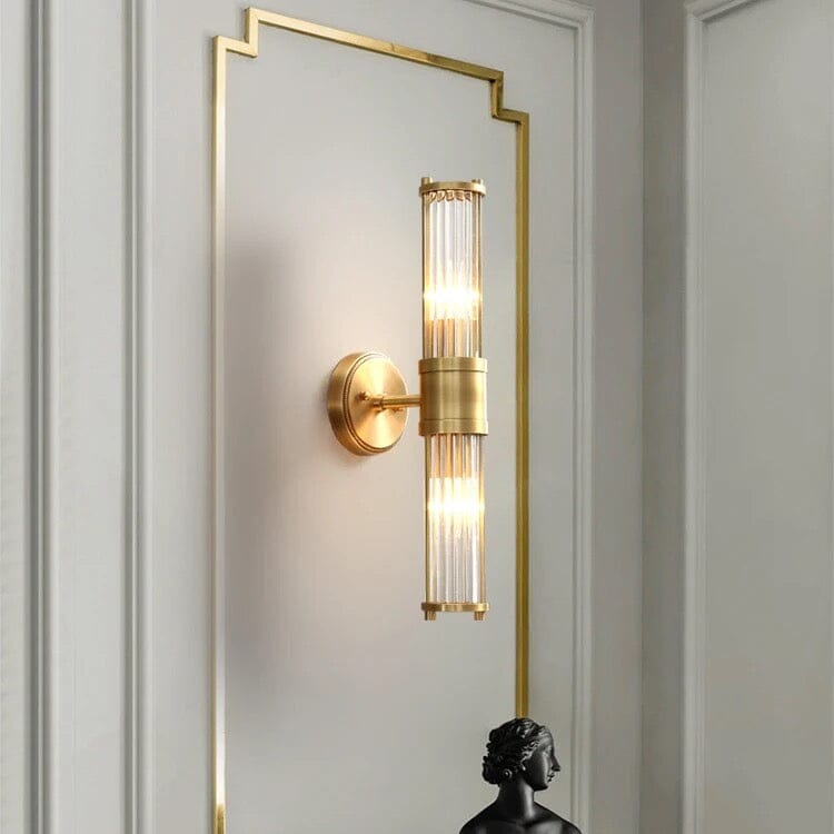 Crystal wall light in bedroom setting