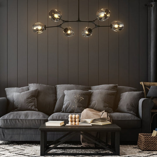 Glass pendant light for living room decor
