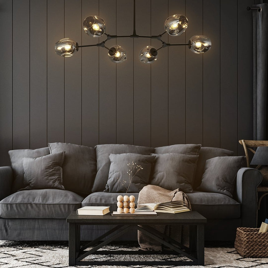 Glass pendant light for living room decor