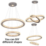 dual ring k9 crystal chandelier design detail