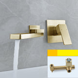 Wall mounted bathroom faucet - 180-degree swivel spout
