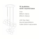 Chandelier with Multiple Glass Orb Clusters
