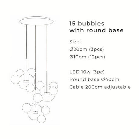 Chandelier with Multiple Glass Orb Clusters