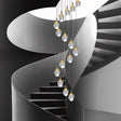 water drop staircase pendant light