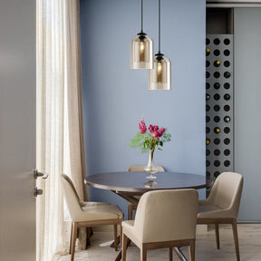 Minimalist glass hanging lamp for living room
